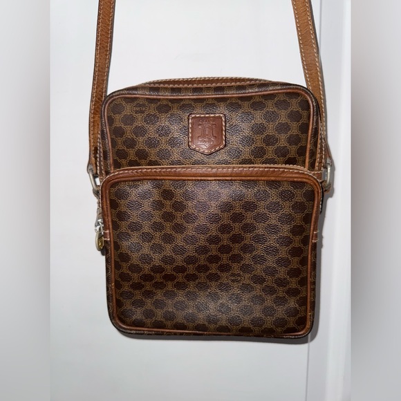 Celine Handbags - Celine  Macadam shoulder Crossbody Bag with Signature Pattern